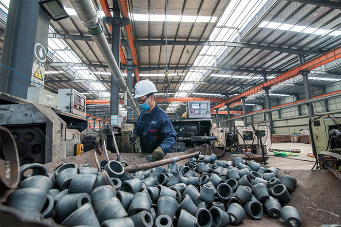 朝阳网架配件-锥头加工车间